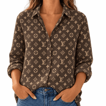 Louis Vuitton | Classic Monogram Print Linen Shirt Winter 2026 Collection