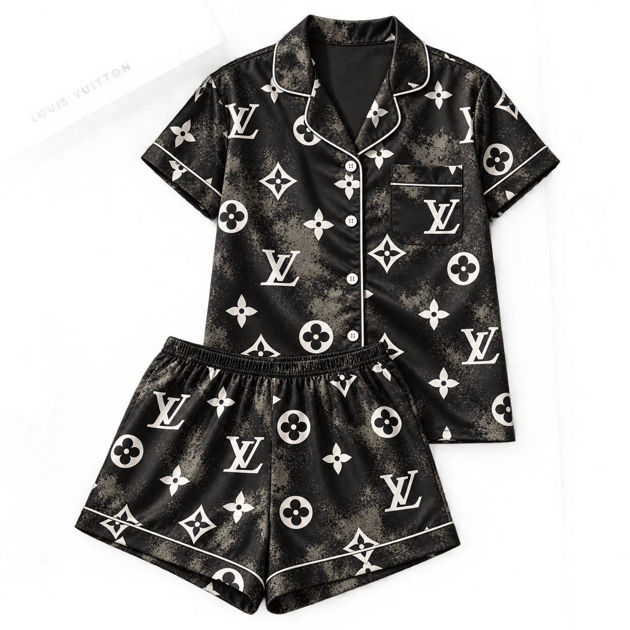 Louis Vuitton | Distressed Monogram Print Pajamas Set Fall 2026 Collection