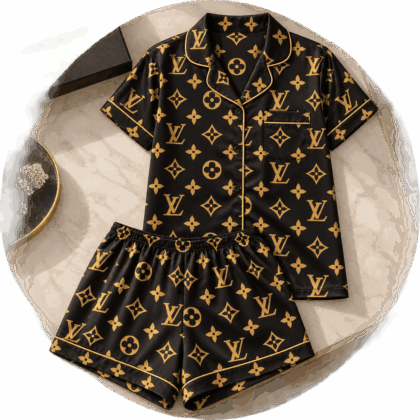 Louis Vuitton | Golden Monogram Print Pajamas Set Winter 2026 Collection