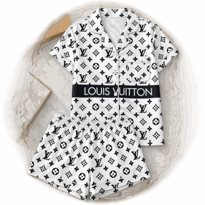 Louis Vuitton | Monochrome Monogram Stripe Pajamas Set Winter 2026 Collection