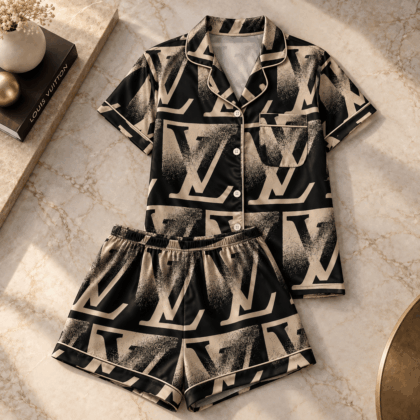 Louis Vuitton | Distressed Oversized Monogram Pajamas Set Fall 2026 Collection