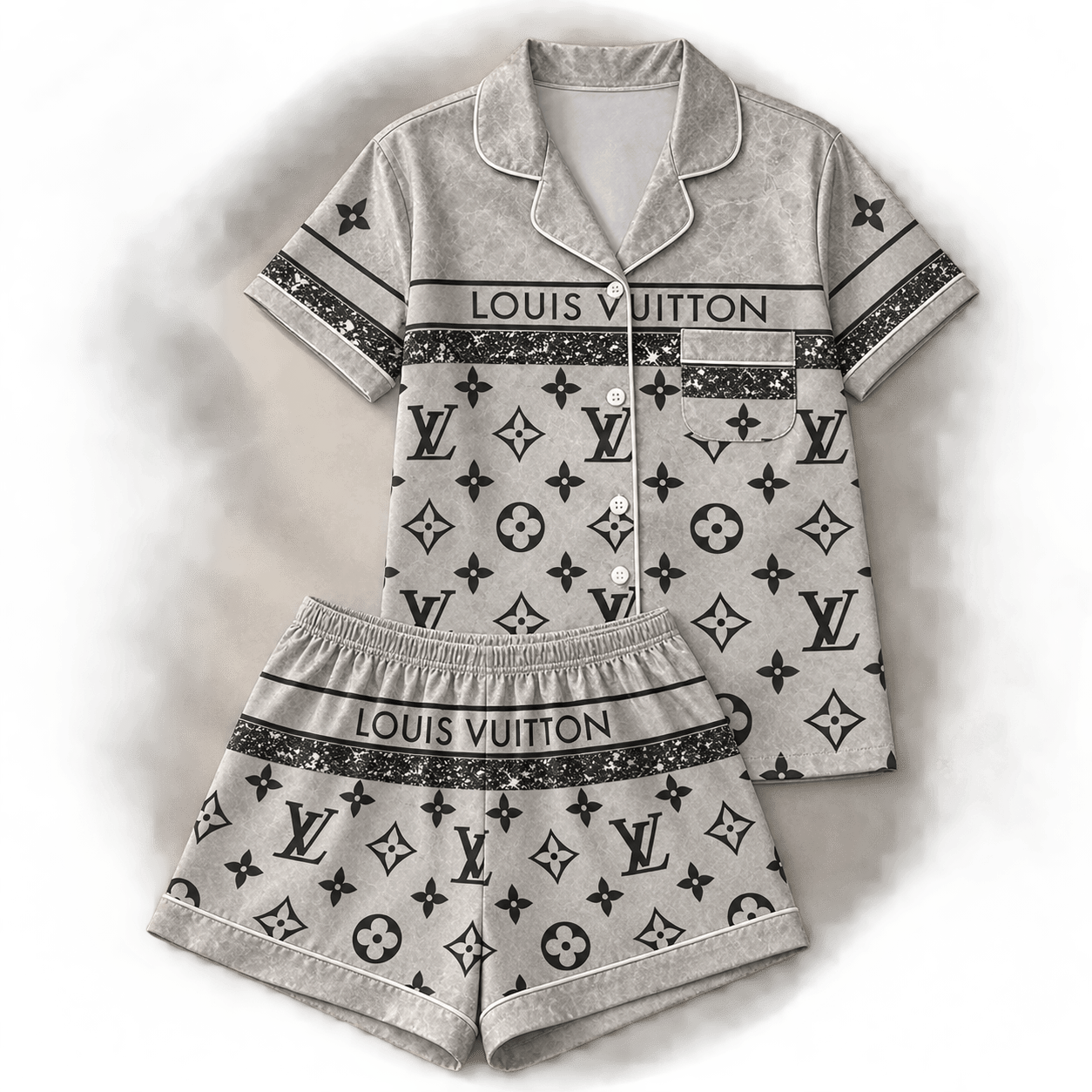 Louis Vuitton | Marbled Monogram Stripe Pajamas Set Fall 2026 Collection