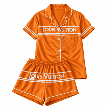 Louis Vuitton | Orange Signature Stripe Pajamas Set Fall 2026 Collection