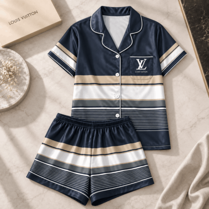 Louis Vuitton | Nautical Colorblock Stripes Pajamas Set Fall 2026 Collection