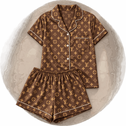 Louis Vuitton | Classic Brown Monogram Pajamas Set Fall 2026 Collection