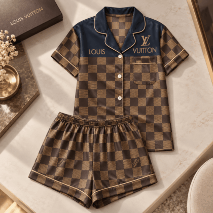 Louis Vuitton | Signature Damier Check Pajamas Set Winter 2026 Collection