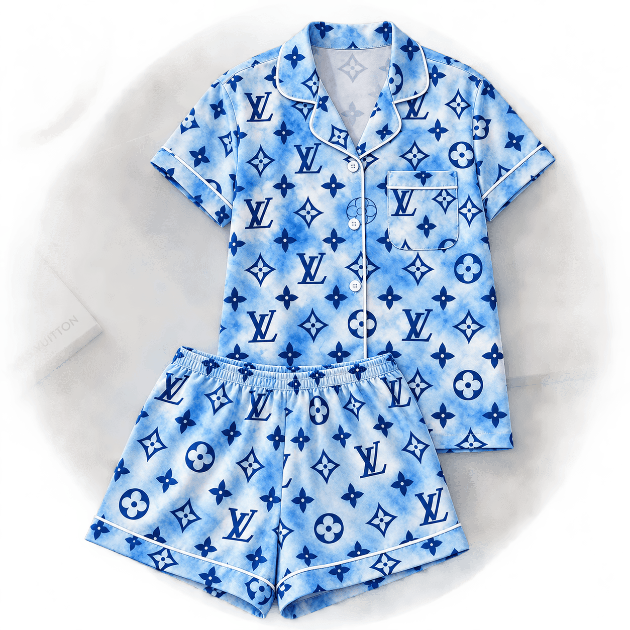 Louis Vuitton | Blue Watercolor Monogram Pajamas Set Winter 2026 Collection