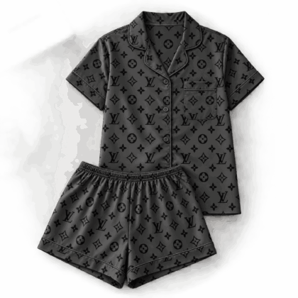Louis Vuitton | Charcoal Tonal Monogram Pajamas Set Fall 2026 Collection