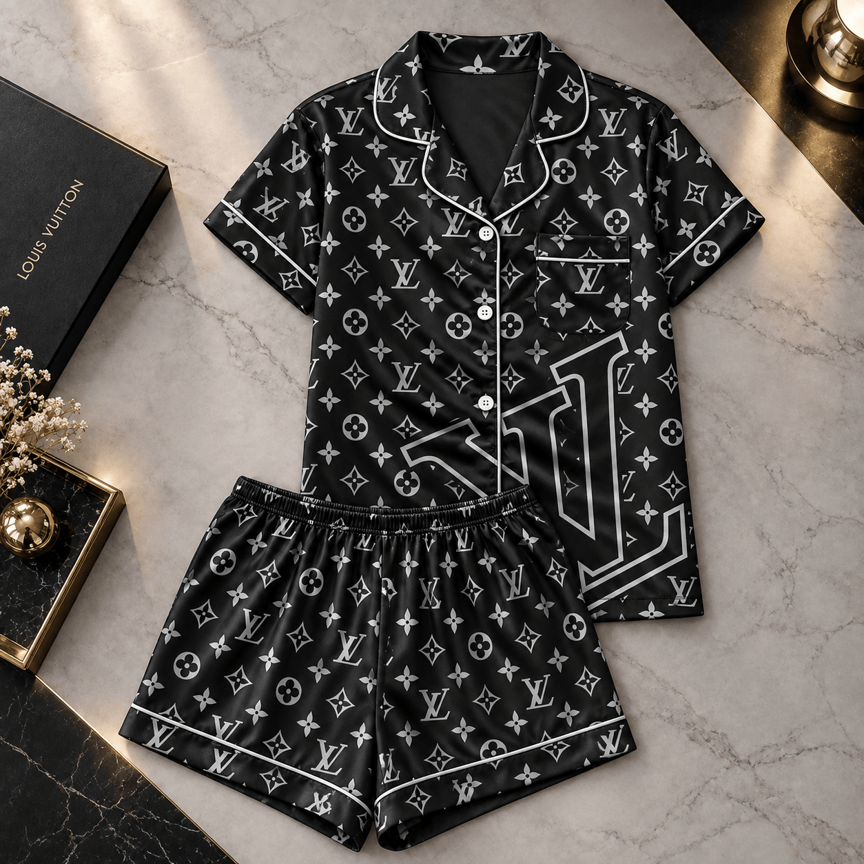 Louis Vuitton | Oversized Monogram Print Pajamas Set Fall 2026 Collection