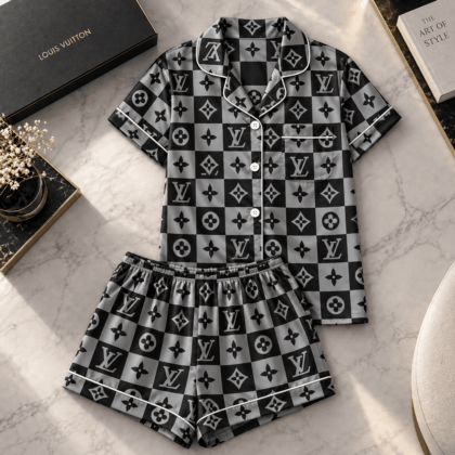Louis Vuitton | Monogram Checkerboard Print Pajamas Set Fall 2026 Collection