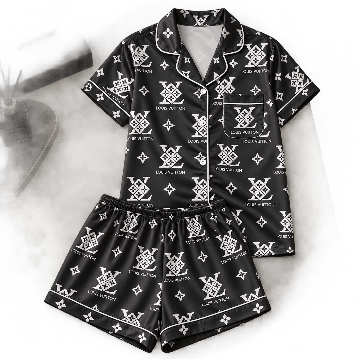 Louis Vuitton | Oversized Monogram Floral Print Pajamas Set Fall 2026 Collection