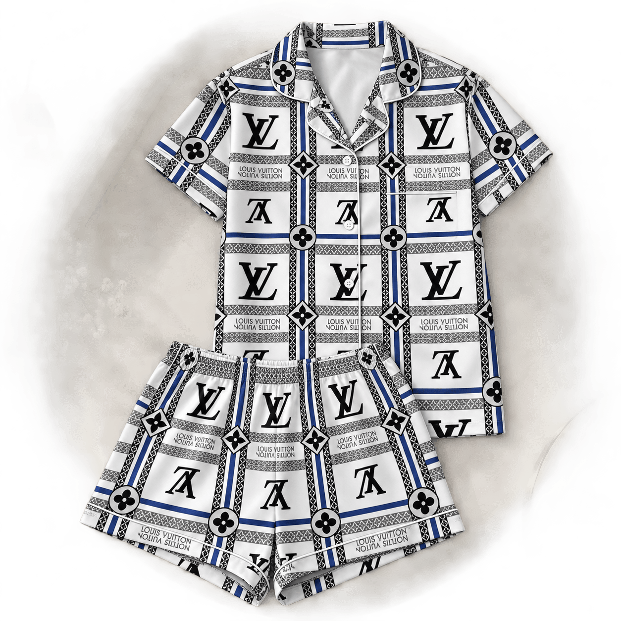 Louis Vuitton | Monogram Tile Grid Pajamas Set Winter 2026 Collection