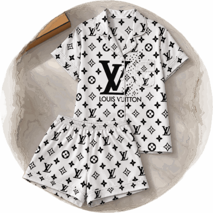 Louis Vuitton | Monochrome Oversized Monogram Pajamas Set Fall 2026 Collection