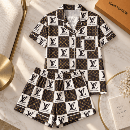 Louis Vuitton | Monogram Checkerboard Print Pajamas Set Winter 2026 Collection