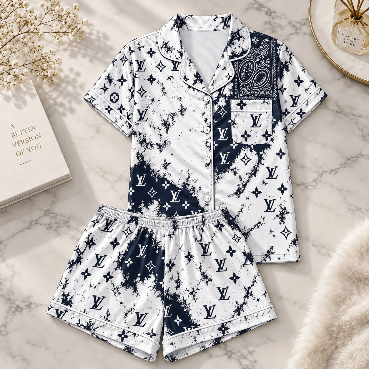 Louis Vuitton | Monogram Ink Splatter Pajamas Set Winter 2026 Collection