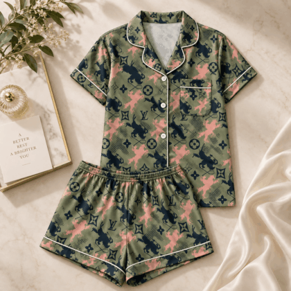 Louis Vuitton | Equestrian Monogram Camo Pajamas Set Fall 2026 Collection