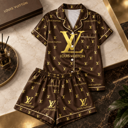 Louis Vuitton | Oversized Gold Monogram Pajamas Set Fall 2026 Collection