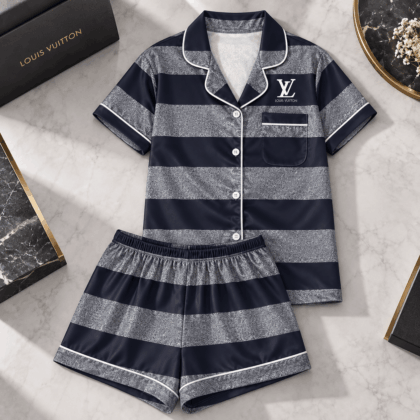 Louis Vuitton | Paisley Stripe Print Pajamas Set Fall 2026 Collection