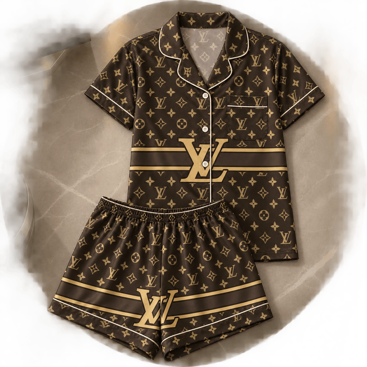 Louis Vuitton | Oversized Monogram Stripe Pajamas Set Fall 2026 Collection