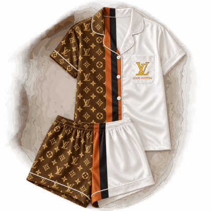 Louis Vuitton | Split Monogram Stripe Pajamas Set Fall 2026 Collection