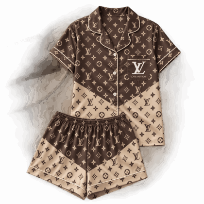 Louis Vuitton | Two-Tone Monogram Chevron Pajamas Set Winter 2026 Collection