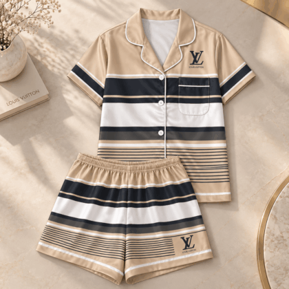 Louis Vuitton | Signature Colorblock Stripes Pajamas Set Winter 2026 Collection