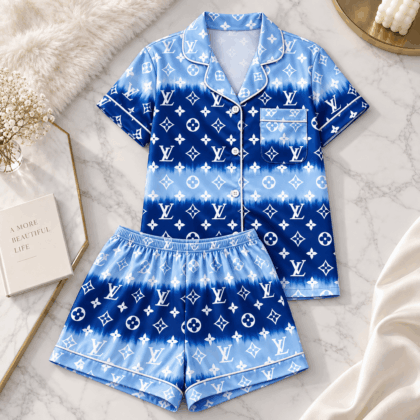 Louis Vuitton | Blue Ombré Monogram Pajamas Set Fall 2026 Collection