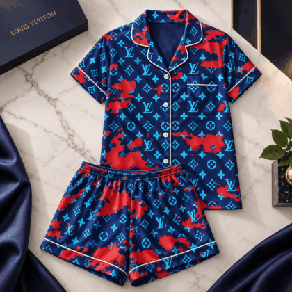 Louis Vuitton | Neon Monogram Camo Print Pajamas Set Winter 2026 Collection