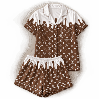 Louis Vuitton | Chocolate Drip Monogram Pajamas Set Winter 2026 Collection
