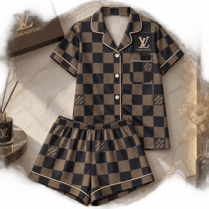 Louis Vuitton | Textured Damier Check Pajamas Set Fall 2026 Collection
