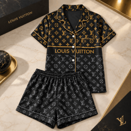 Louis Vuitton | Two-Tone Metallic Monogram Pajamas Set Winter 2026 Collection