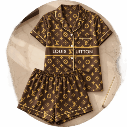 Louis Vuitton | Golden Monogram Stripe Pajamas Set Winter 2026 Collection