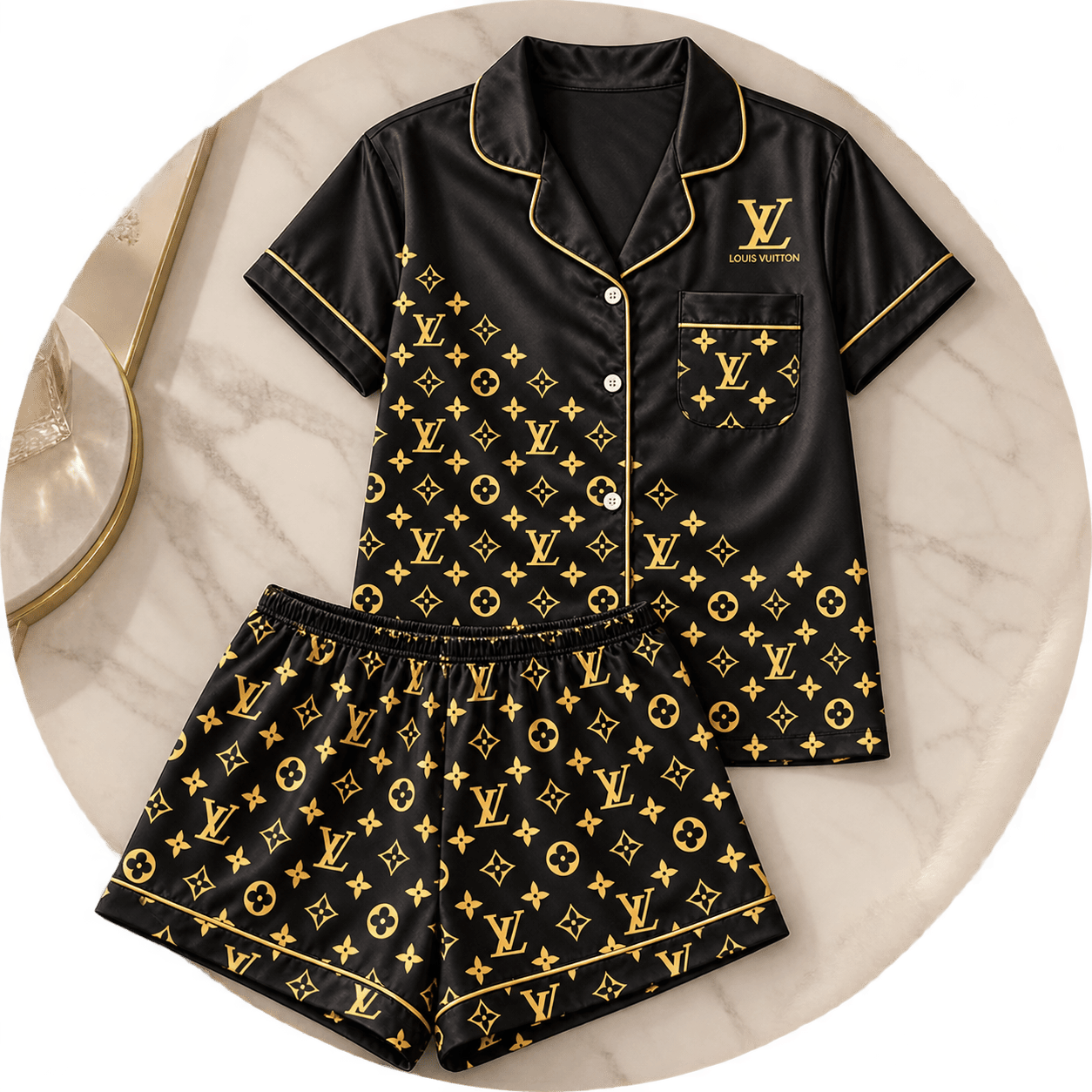 Louis Vuitton | Golden Monogram Gradient Pajamas Set Winter 2026 Collection