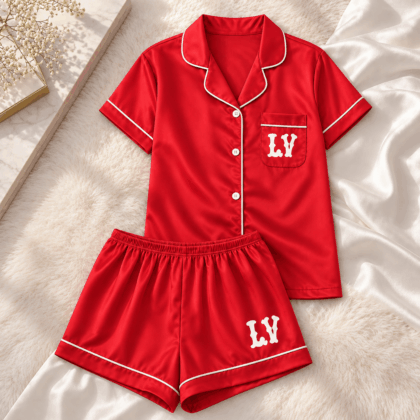 Louis Vuitton | Varsity Initial Print Pajamas Set Fall 2026 Collection
