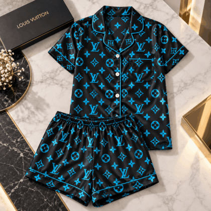 Louis Vuitton | Electric Blue Monogram Pajamas Set Winter 2026 Collection