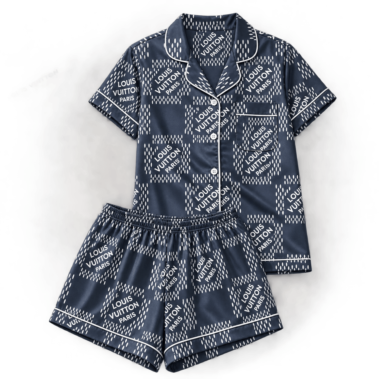 Louis Vuitton | Dotted Diamond Logo Print Pajamas Set Winter 2026 Collection