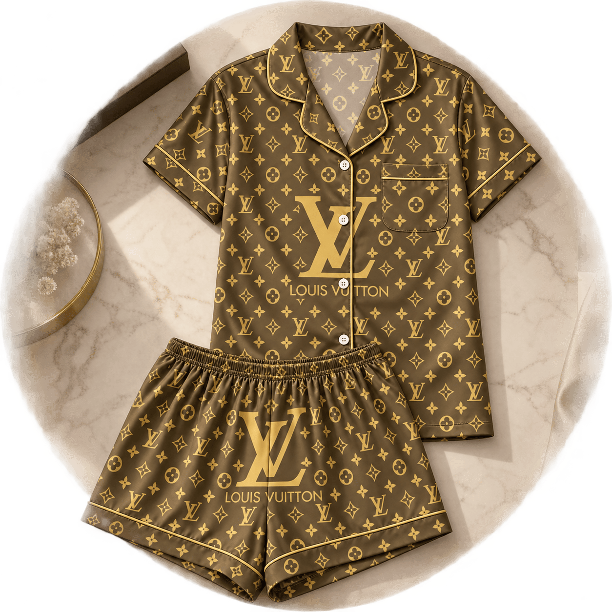 Louis Vuitton | Oversized Monogram Print Pajamas Set Fall 2026 Collection