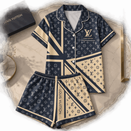 Louis Vuitton | Monogram Geometric Panel Print Pajamas Set Fall 2026 Collection