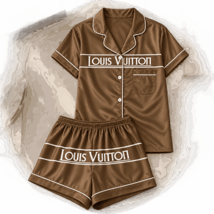 Louis Vuitton | Signature Logo Stripe Pajamas Set Winter 2026 Collection