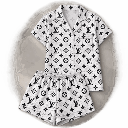 Louis Vuitton | Monochrome Sketch Monogram Pajamas Set Fall 2026 Collection
