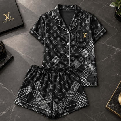 Louis Vuitton | Monogram Patchwork Print Pajamas Set Fall 2026 Collection