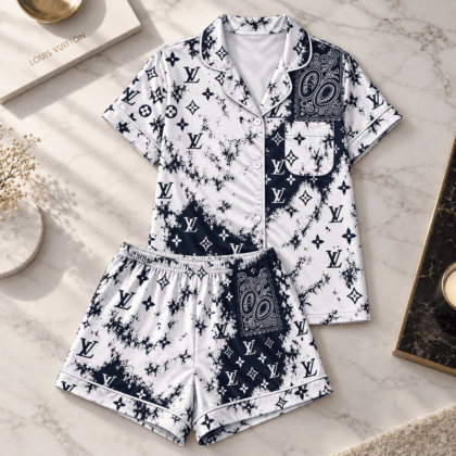 Louis Vuitton | Monogram Splatter Bandana Print Pajamas Set Fall 2026 Collection