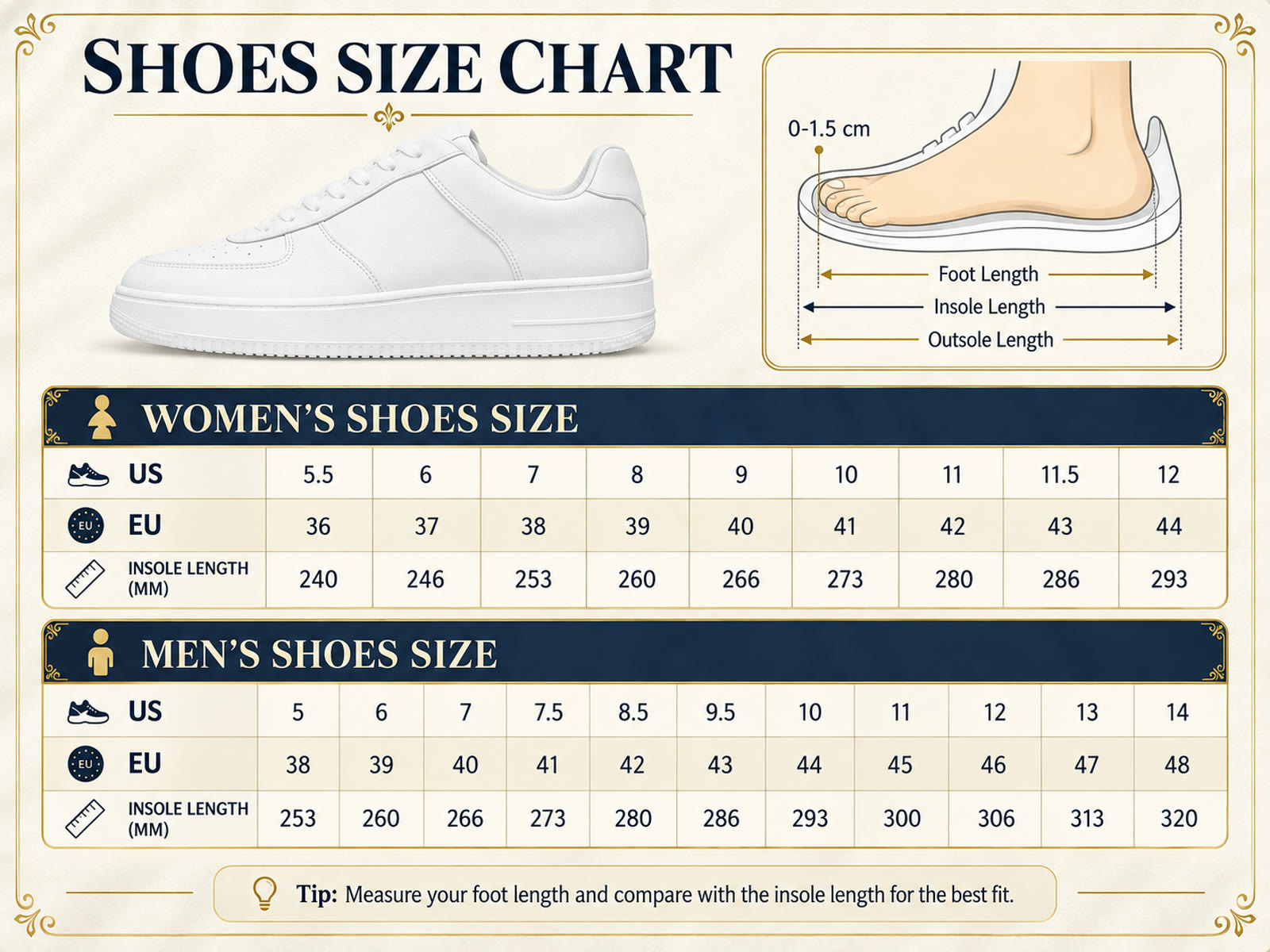 Shoes Size Chart