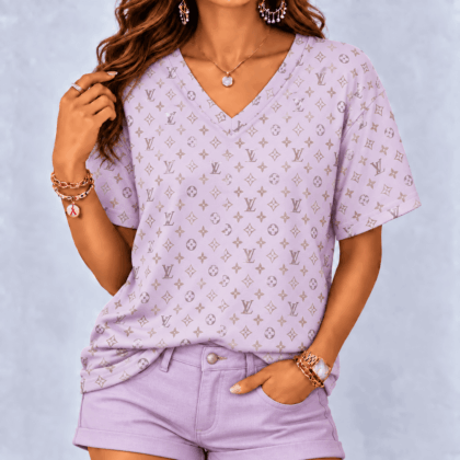 Louis Vuitton | Premium Signature Monogram V-Neck Collection 04