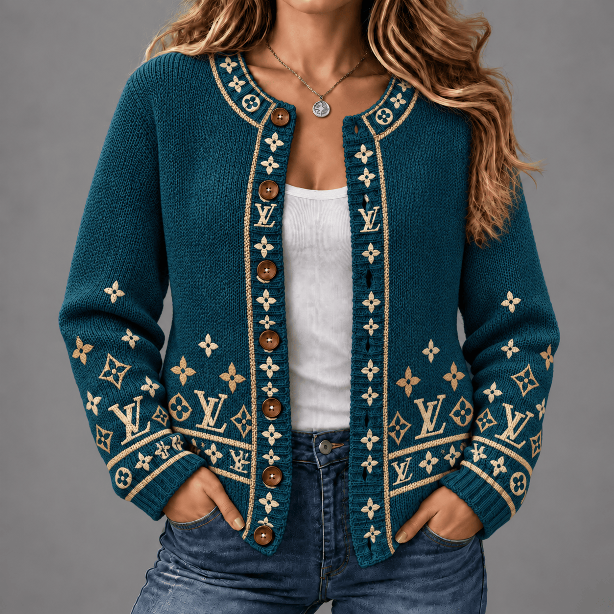 Louis Vuitton | Premium Signature Monogram Cardigan Worn Collection 13