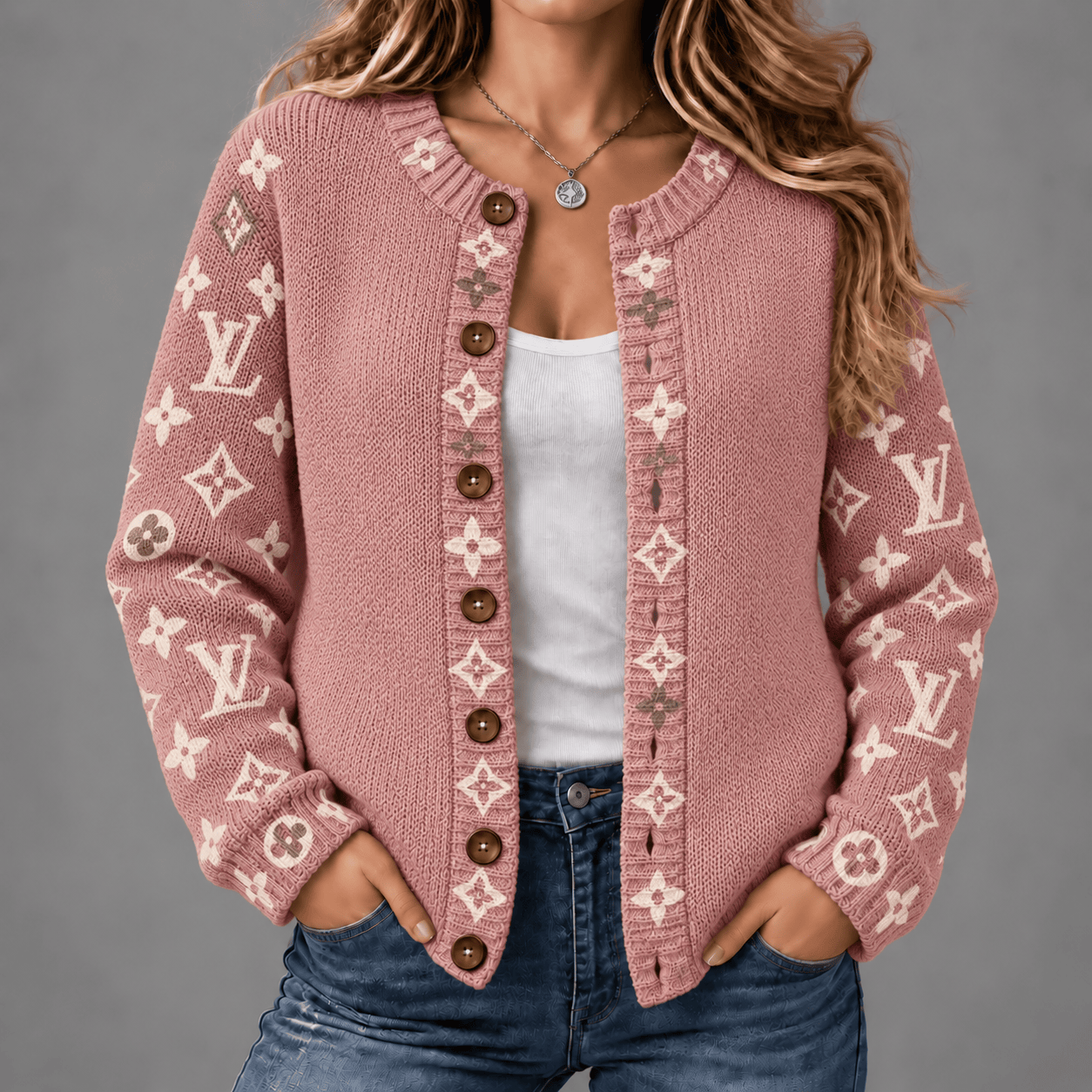 Louis Vuitton | Premium Signature Monogram Cardigan Worn Collection 14