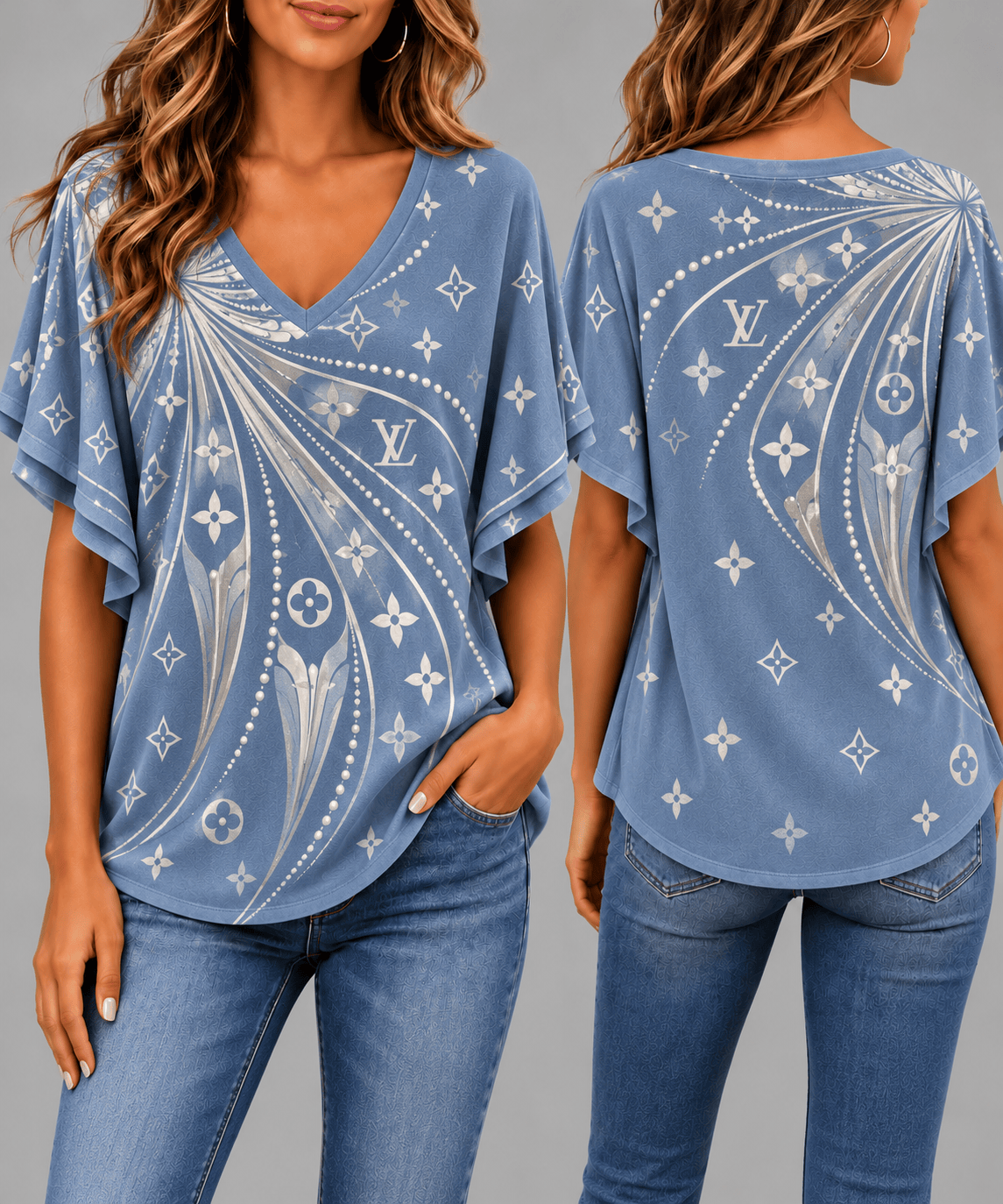 Louis Vuitton | Premium Signature Monogram V-Neck Collection 21