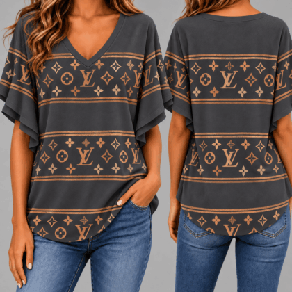 Louis Vuitton | Premium Signature Monogram V-Neck Collection 32