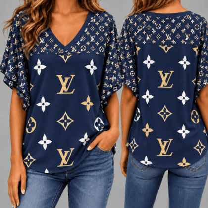 Louis Vuitton | Premium Signature Monogram V-Neck Collection 36