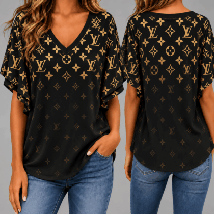 Louis Vuitton | Premium Signature Monogram V-Neck Collection 39
